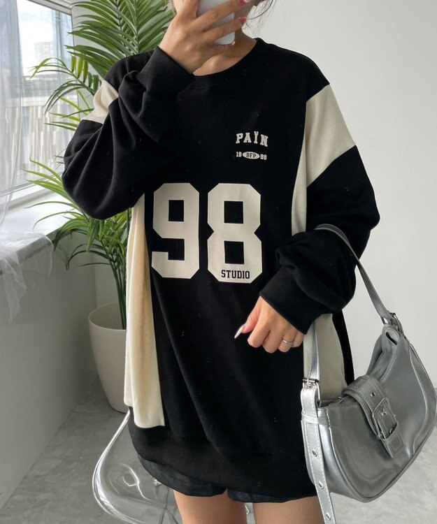 WEGO ナンバリングゲームプルオーバー ブラック