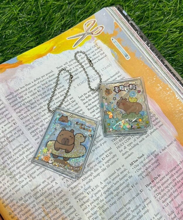 WEGO ボールチェーン付きカピバラステッカーメモ 柄4