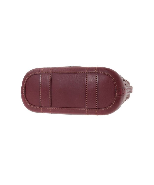 genten アーガイルカットワーク 2wayバッグ ワイン