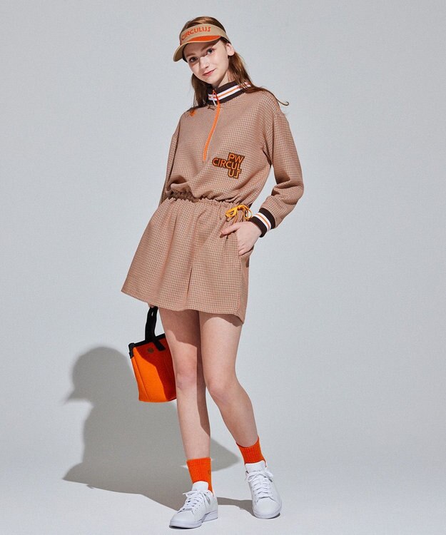 PW CIRCULUS 【WOMEN】CLASSICAL×SPORTY チェック柄ワンピ オレンジ系5