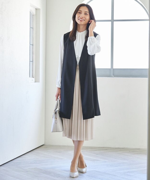 ANY 【ストレッチ/セットアップ可】イージィケアストレッチジレ ブラック