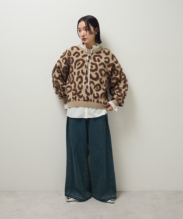 Green Parks フリルカラーインナーシャツ Off White