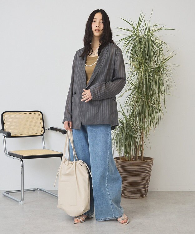 AMERICAN HOLIC スタッズポケットA4トートバッグ Ivory