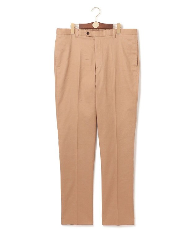 J.PRESS MEN 【KING SIZE】【ウォッシャブル可】コンフォートストレッチリネン スラックス ベージュ系