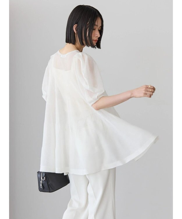 AMERICAN HOLIC ボリュームスリーブティアードニットチュニック Off White