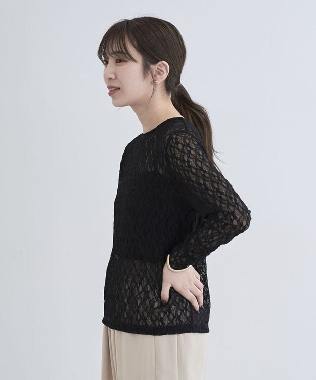 Green Parks レースプルオーバー Black