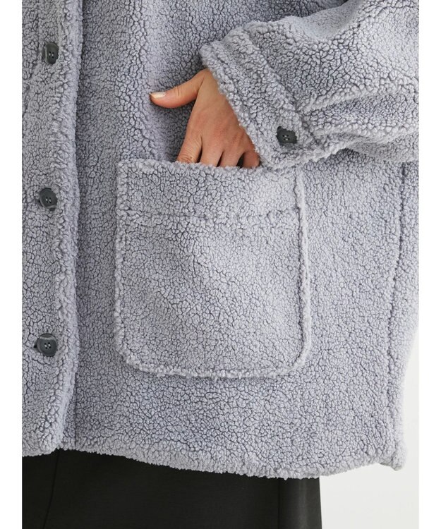 Green Parks 衿付きボアブルゾン Blue