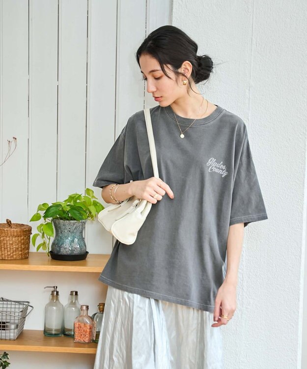 WEGO 【新色追加/ユニセックス着用アイテム/手洗い可/SMLサイズ展開】ピグメントグラフィックT（S） 柄3