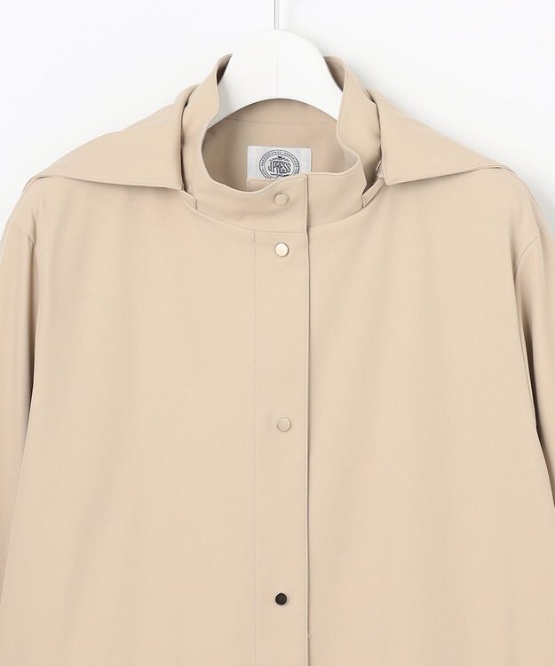 J.PRESS LADIES 【洗える・撥水】ドライツイルストレッチ フーディ アウター ベージュ系