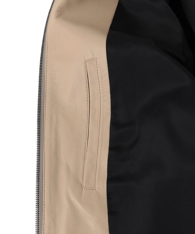 JOSEPH HOMME ライトラムナッパ レザー　    シングルライダース ベージュ系