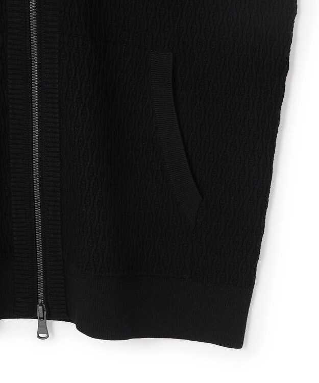 JOSEPH HOMME 【新柄】  ヴィスコースリンクス　ジップアップニットフーディー ブラック系