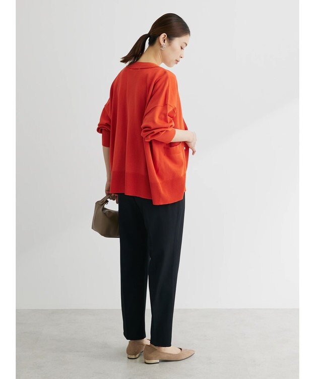 Green Parks 洗える　ショート丈カーディガン Orange