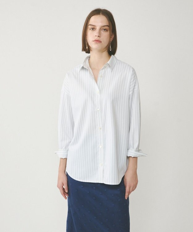 GRACE CONTINENTAL チュールレイヤードシャツ ホワイト