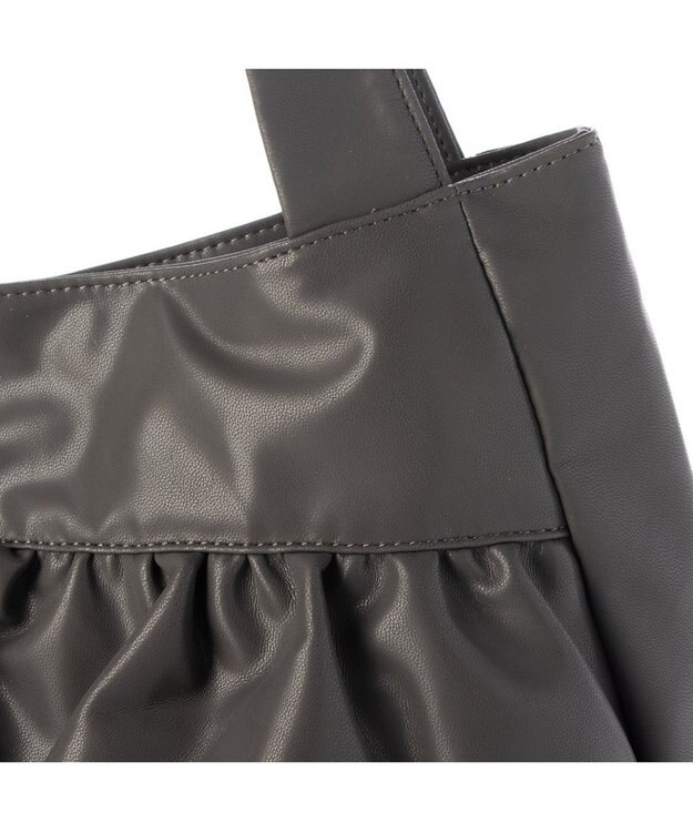 UNBILLION カシュカシュ cachecache / フリルトートバッグ ダークグレー