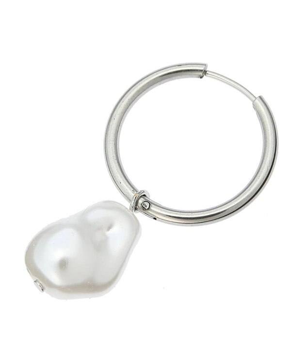 Green Parks ・ＨＡＬＦ　ＴＩＭＥ　サージカルバロックパールピアス Silver