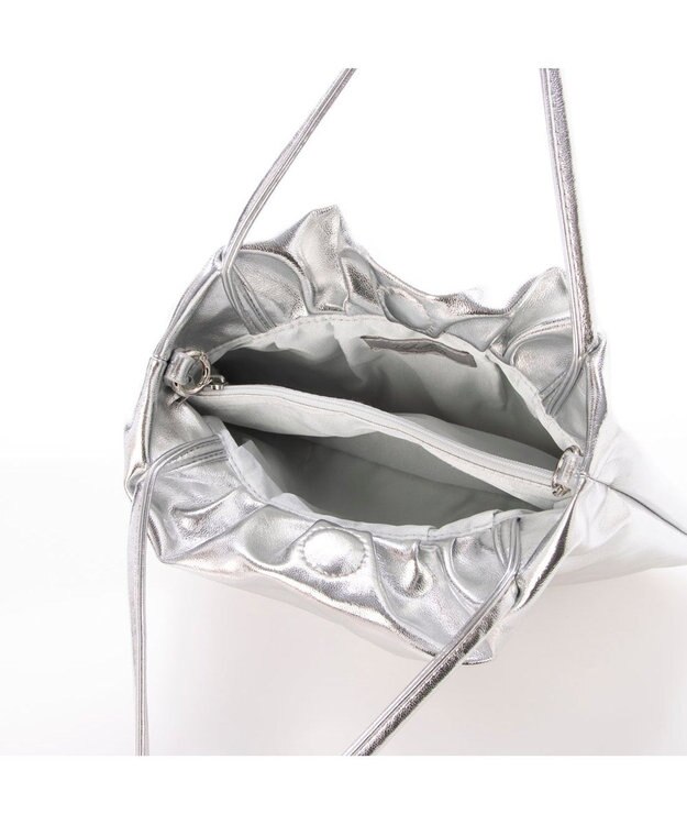 UNBILLION カシュカシュ cachecache / タック入り2wayショルダー シルバー