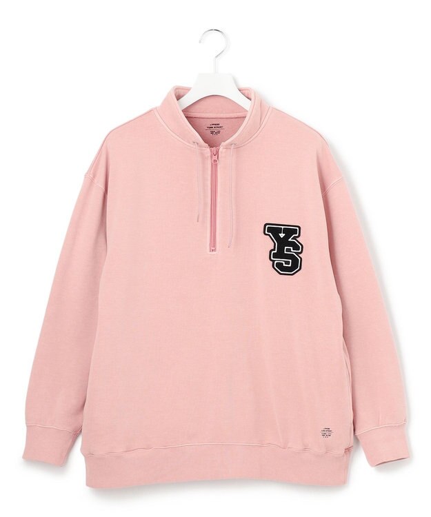 J.PRESS YORK STREET 【UNISEX】ハーフZIPスタンドネック トレーナー ピンク系