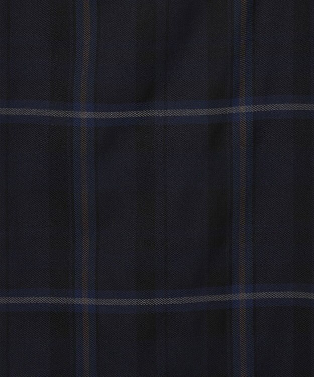 J.PRESS LADIES 【洗える】テトロンレーヨン/ウール milledタータン スカート ネイビーチェック系