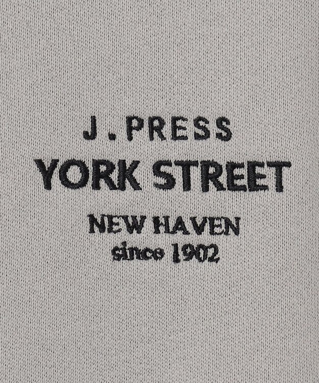 J.PRESS YORK STREET 【UNISEX】フルジップ裏毛ロゴパーカー ベージュ系