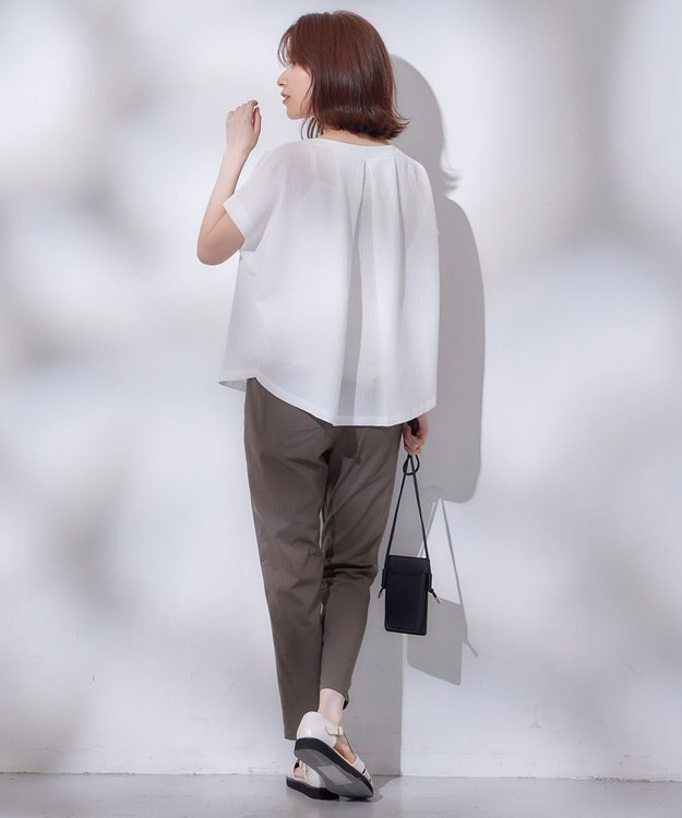 ANY L ミニサッカードルマンスリーブカットソー オフ