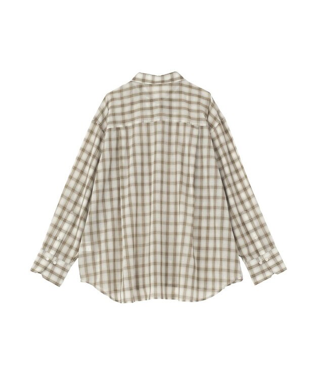 AMERICAN HOLIC シアーチェックシャツ Light Beige