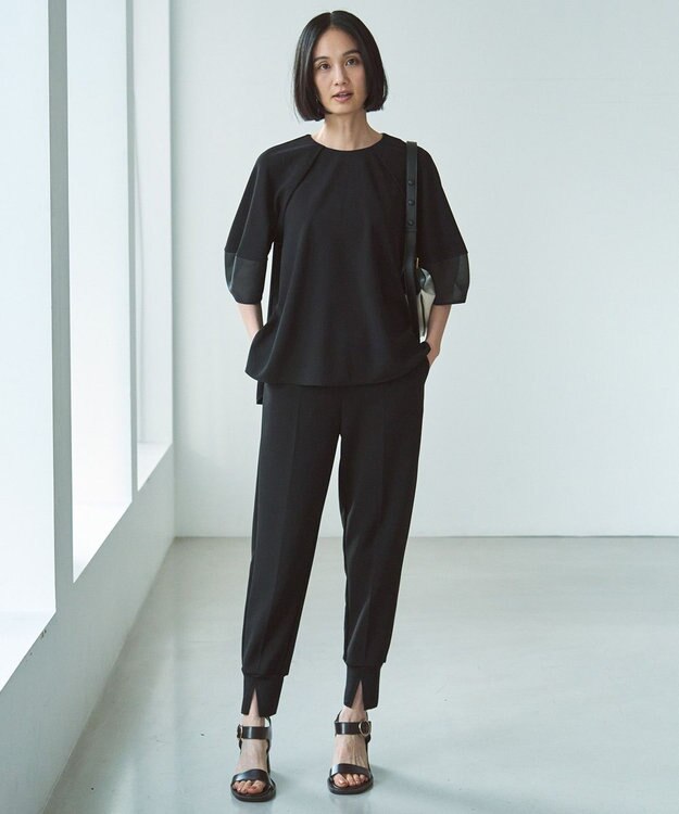 UNFILO BEAUTY MOVE シアースリーブブラウス ブラック