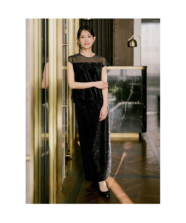 Chacott velour skirt ブラック（ワッシャーベロア）