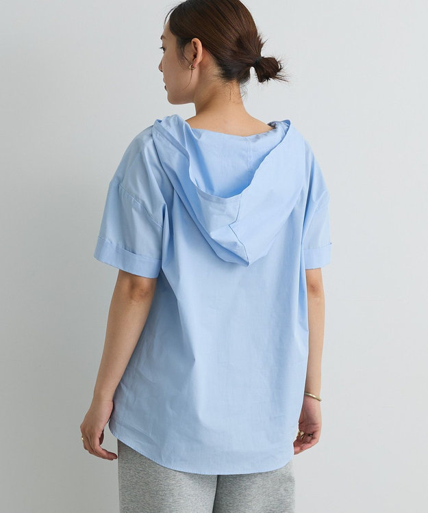 CRAFT STANDARD BOUTIQUE オーバーサイジングフード付きシャツ Light Blue