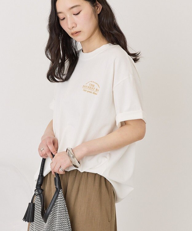 AMERICAN HOLIC BARロゴプリントTシャツ Off White