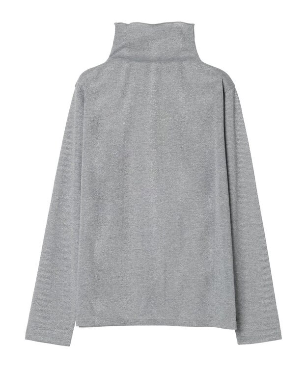 Green Parks ラメリブタートルカットソー Gray