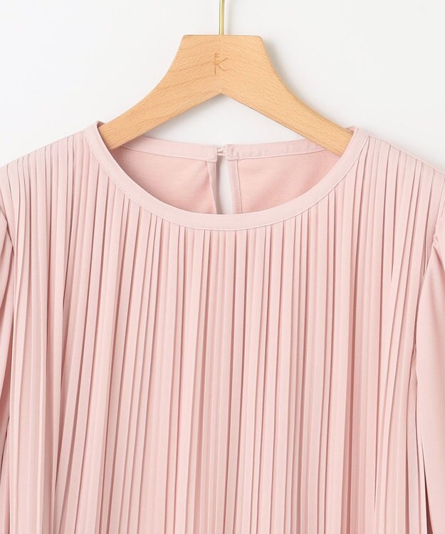 組曲 S 【WEB限定】ジョーゼットシフォンプリーツ ブラウス ピンク系