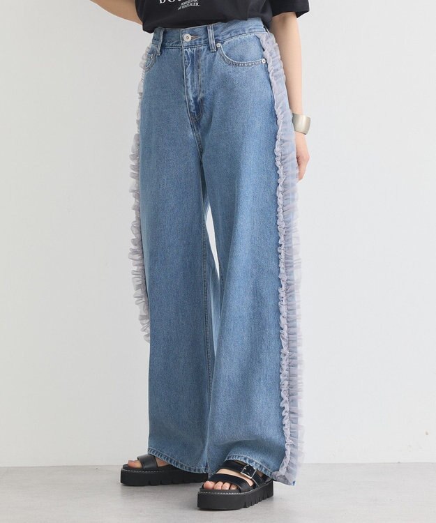 earth music&ecology サイドチュールデニムパンツ Indigo