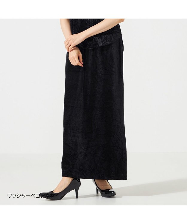 Chacott velour skirt ブラック（ワッシャーベロア）