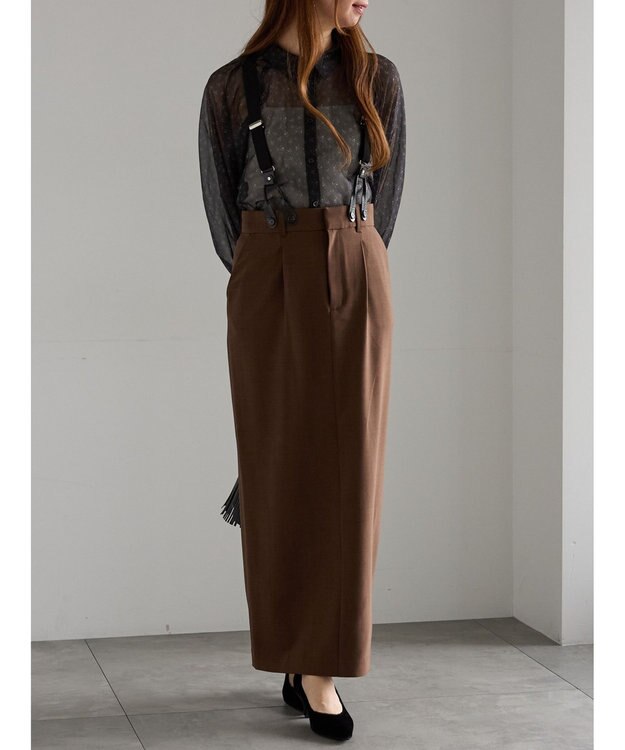 Te chichi シアーフラワーボリュームスリーブブラウス ブラック