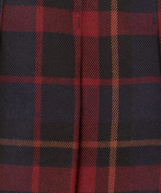 ANY KIDS チェック柄 プリーツ キュロット 赤系チェック