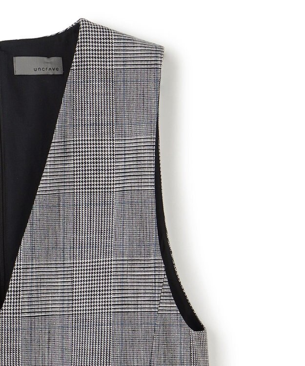 uncrave グレンチェック ワンピース グレーチェック