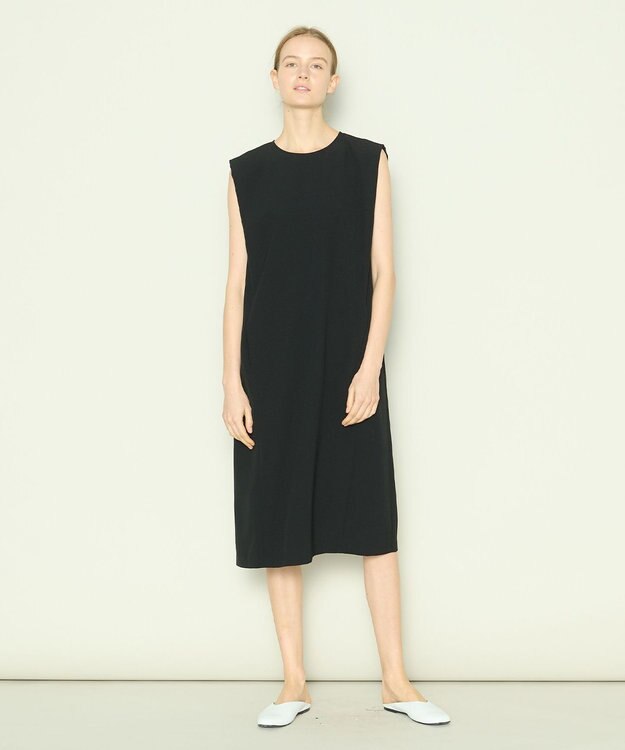 JOSEPH 【洗える】スムースジョーゼット　ドレス Black