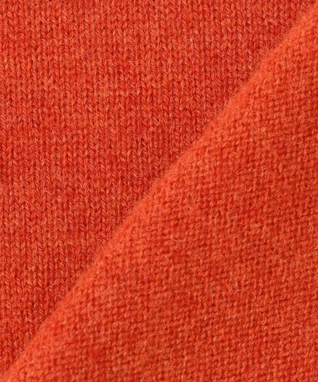 J.PRESS LADIES S 【洗える】CASHMERE BLEND スタンドカラー ニット オレンジ系