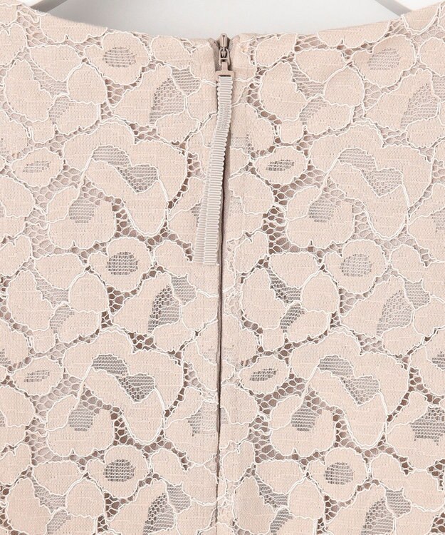 自由区 【洗える】レースコンビジョーゼット ワンピース ベージュ系