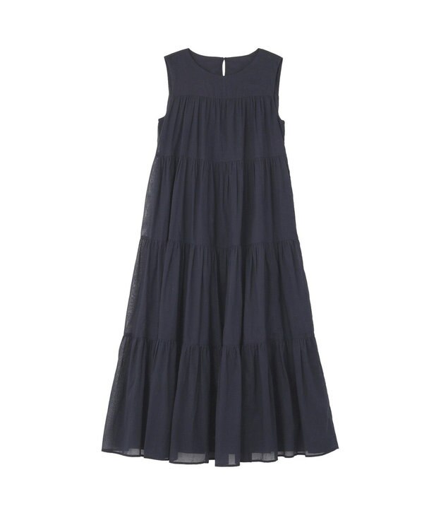 AMERICAN HOLIC ノースリーブティアードワンピース Dark Navy