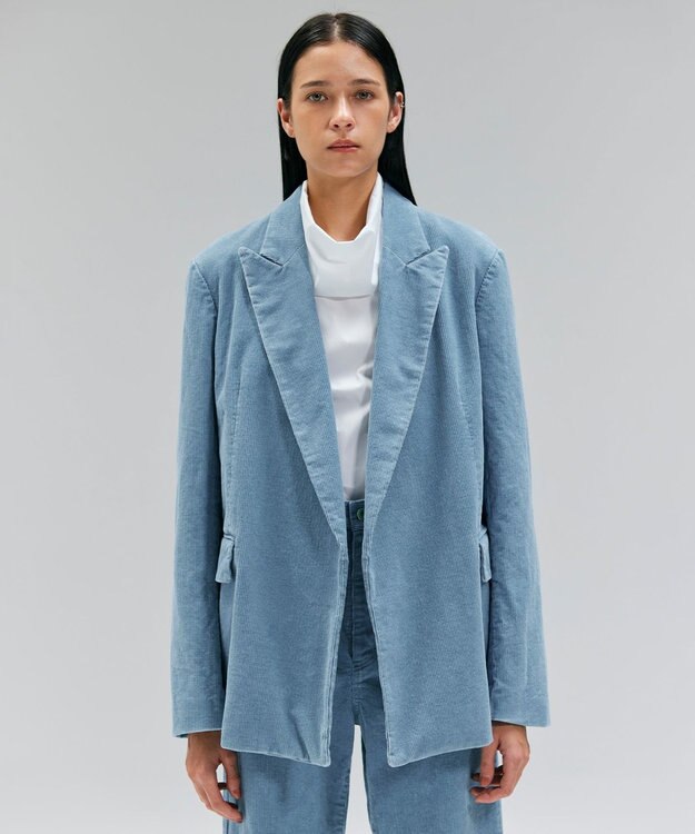 BEIGE， 【FUDGE 10月号掲載】BANGS / コットンコーデュロイテーラードジャケット L.Indigo