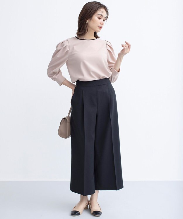 組曲 ライトアムンゼンジャージーバックリボン トップス ローズ系