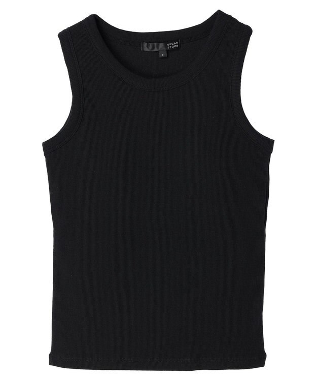 Green Parks ・ＳＵＧＡＲ　ＳＰＯＯＮリブタンクトップ（パット付） Black