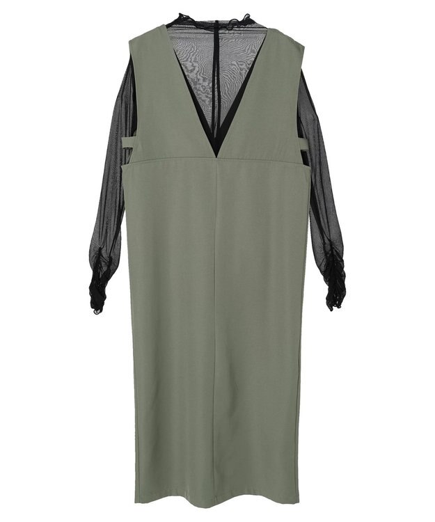 Green Parks ・ＥＬＥＮＣＡＲＥ　ＤＵＥ　ＳＥＴ２点インナー×ジャンスカ Light Khaki