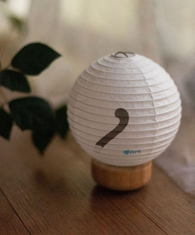 ちょうちん堂 【ころりどうぶつ】ブチ猫 BUCHI ちょうちん ライト ホワイト