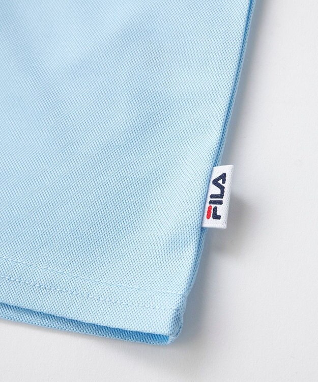 OP／FILA 【FILA】ブランドロゴ半袖リンガーTシャツ サックス