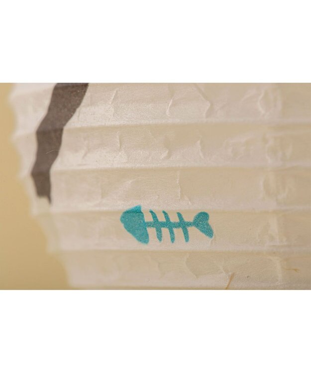 ちょうちん堂 【ころりどうぶつ】ブチ猫 BUCHI ちょうちん ライト ホワイト