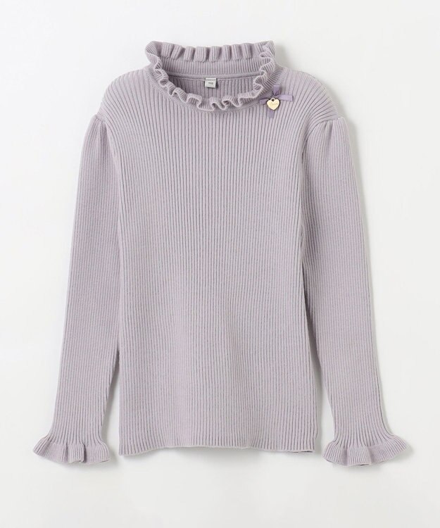 ANY KIDS 首フリルしあわせタッチニット サックスブルー