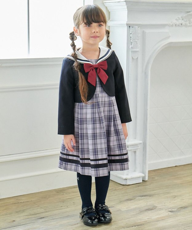 ANY KIDS ダブルストラップフラットシューズ エナメル