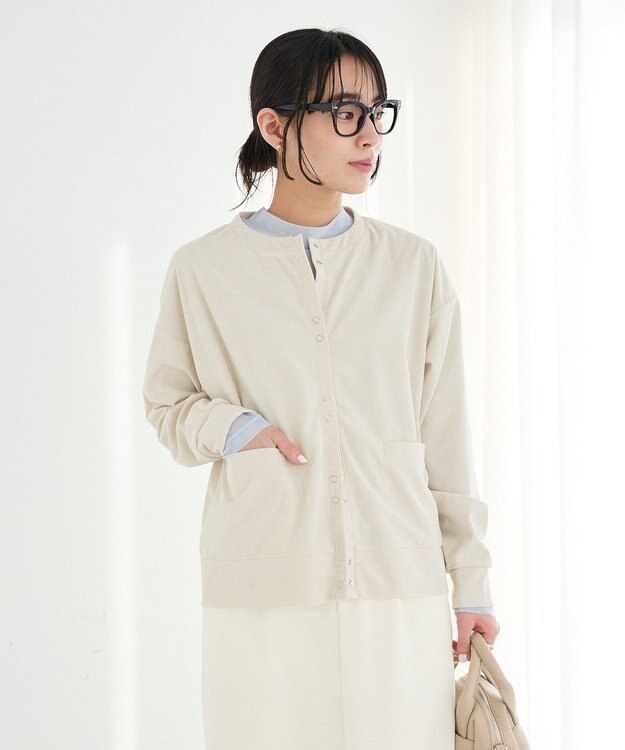 CRAFT STANDARD BOUTIQUE リングドットボタンカーディガン Ivory